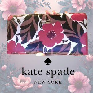 EUC Kate Spade Red Poppy Field Cameron Street Wallet